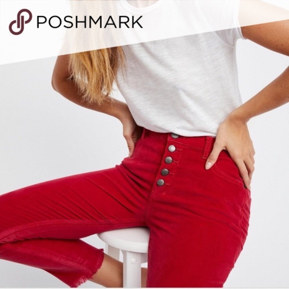 Free people red jeans